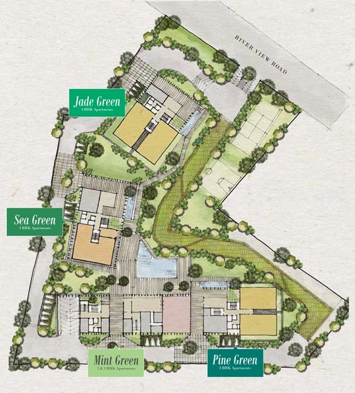 Master Plan of Appaswamy Clover By The River in Kotturpuram, Chennai - Image 128127