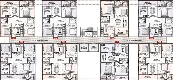 Floor Plan of Krishna Enclave in Kalwar Road, Jaipur - Image 170593
