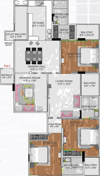 3 BHK Flat in DND The Savoye in Civil Lines, Jaipur - Image 816608