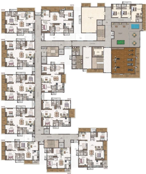 Floor Plan of Sukhii Tatva in Nallagandla, Hyderabad - Image 110626