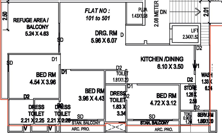 3 BHK Flat in Shree Anand Palace in Ankhol, Vadodara - Image 729808
