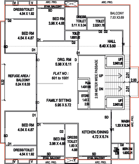 4 BHK Flat in Shree Anand Palace in Ankhol, Vadodara - Image 729809
