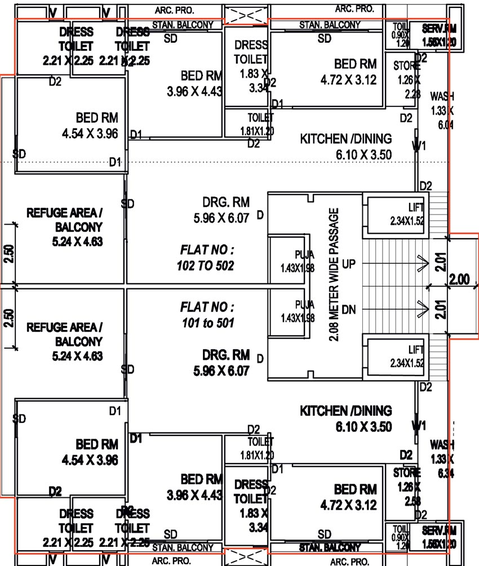 Floor Plan of Shree Anand Palace in Ankhol, Vadodara - Image 110057