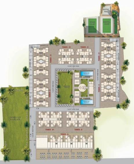 Master Plan of Aatmiya Heights in Makarpura, Vadodara - Image 109973