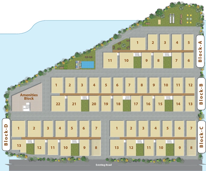 Master Plan of Shree Krishna Homes in Kompally, Hyderabad - Image 110645