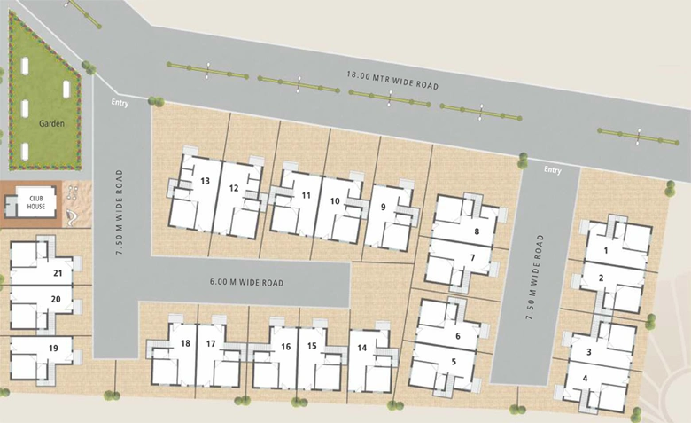 Master Plan of Aangan Pearl in Tarsali, Vadodara - Image 110064
