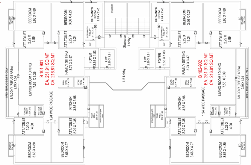 Floor Plan of Affinity Tranquil in Alkapuri, Vadodara - Image 109601