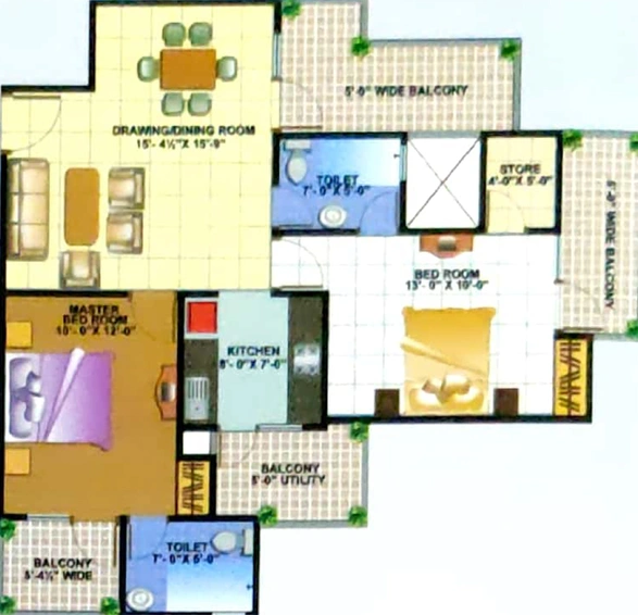 2 BHK Flat in Techman Moti Residency in Raj Nagar Extension, Ghaziabad - Image 819664