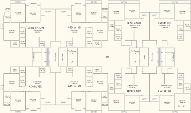 Floor Plan of Aaradhy Arise in Waghodia Road, Vadodara - Image 109671