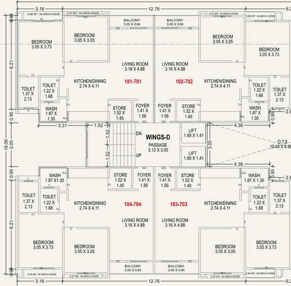 Floor Plan of Aries Icon in Atladara, Vadodara - Image 109703