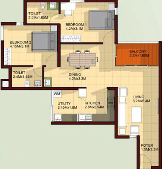 2 BHK Flat in Classic Vintage in Kakkanad, Kochi - Image 822047