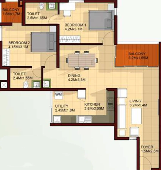 2 BHK Flat in Classic Vintage in Kakkanad, Kochi - Image 822048
