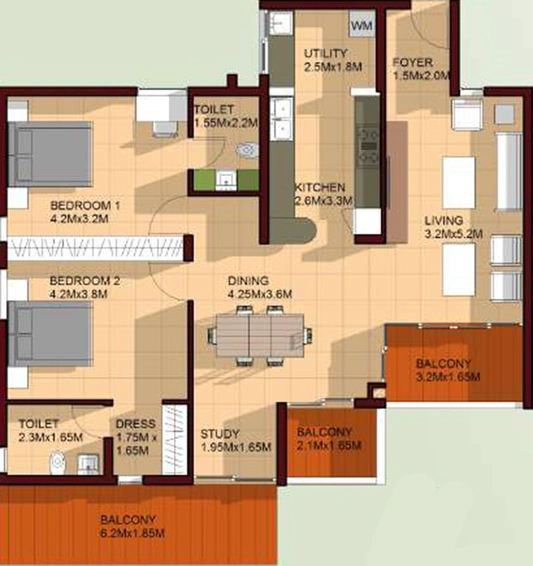 2 BHK Flat in Classic Vintage in Kakkanad, Kochi - Image 822049