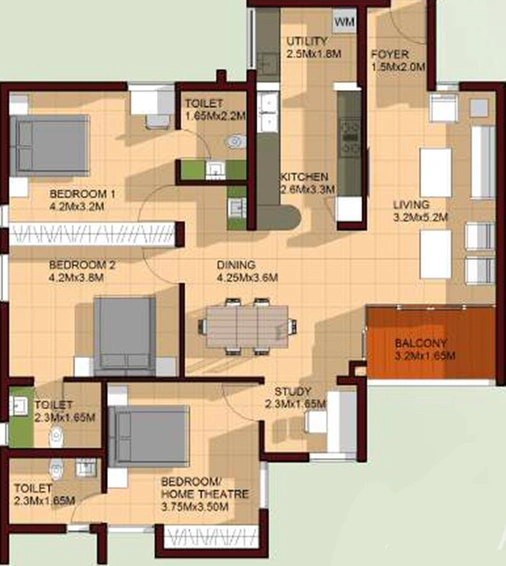 3 BHK Flat in Classic Vintage in Kakkanad, Kochi - Image 822051