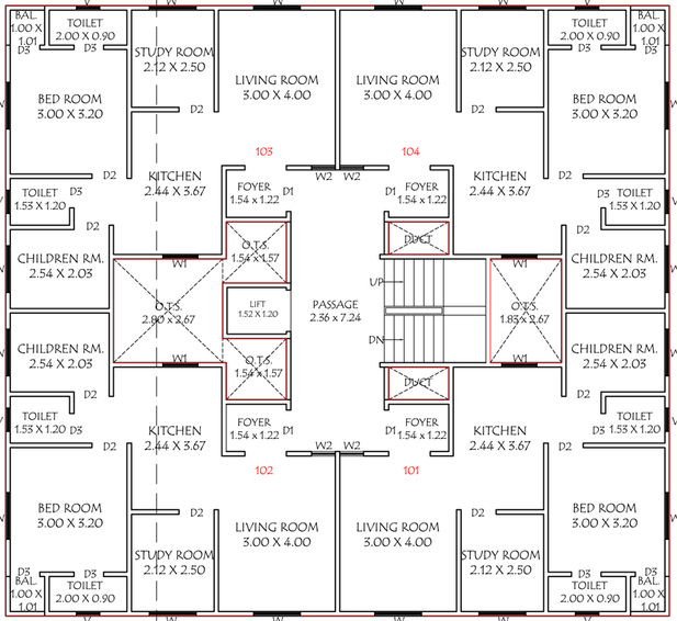 Floor Plan of Atharva Sarthak in Sevasi, Vadodara - Image 109716