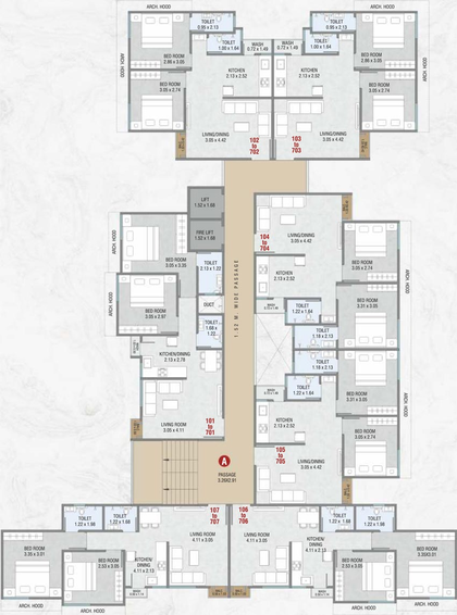 Floor Plan of Madhavam Orchid in Waghodia Road, Vadodara - Image 109421