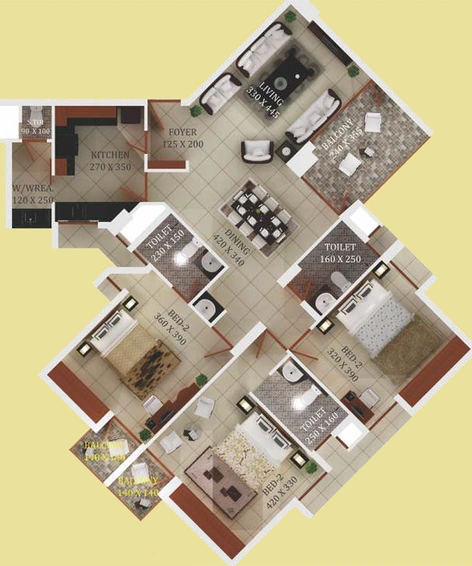 3 BHK Flat in Trinity Venus in Kakkanad, Kochi - Image 818463