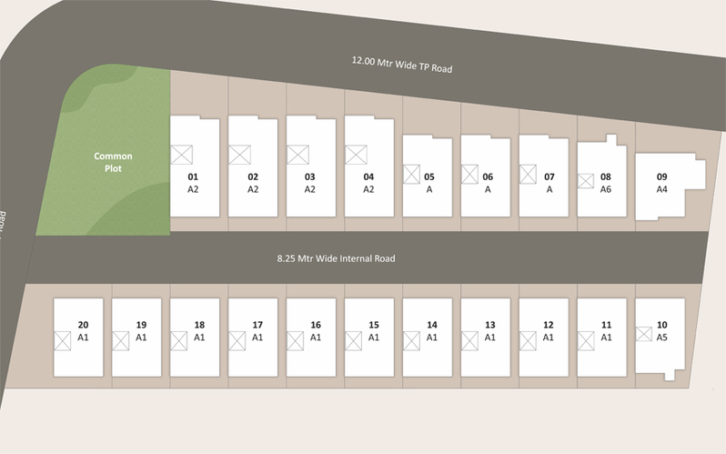 Master Plan of SP Arcus Courtyard in Bhayli Road, Vadodara - Image 109446
