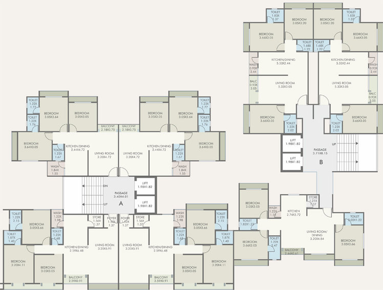 Floor Plan of Vraj Caladium Green in Bhayli Road, Vadodara - Image 109863