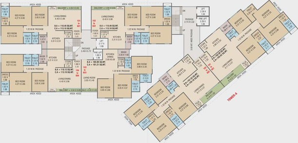 Floor Plan of Atharva Param Sapphire in Harni, Vadodara - Image 109988