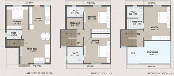 4 BHK House/Villa in Aatman Pearl Residency in Kapurai, Vadodara - Image 728481