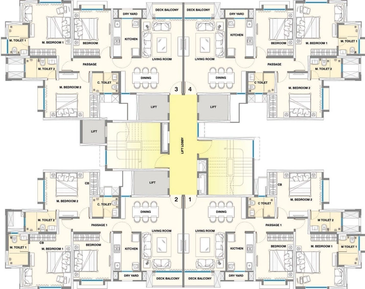 Floor Plan of Sheth Vasant Lawns in Thane West, Thane - Image 122222