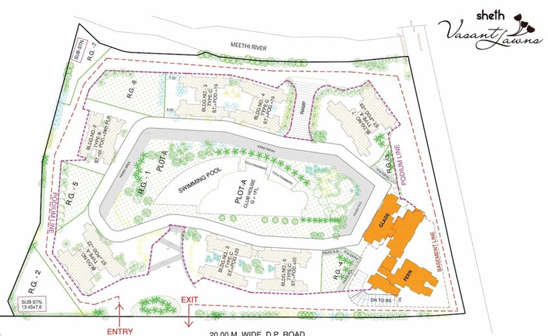 Master Plan of Sheth Vasant Lawns in Thane West, Thane - Image 122223