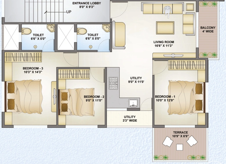 3 BHK Flat in DK Janak Regency in Indira Nagar, Nashik - Image 726615