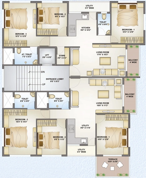 Floor Plan of DK Janak Regency in Indira Nagar, Nashik - Image 109132