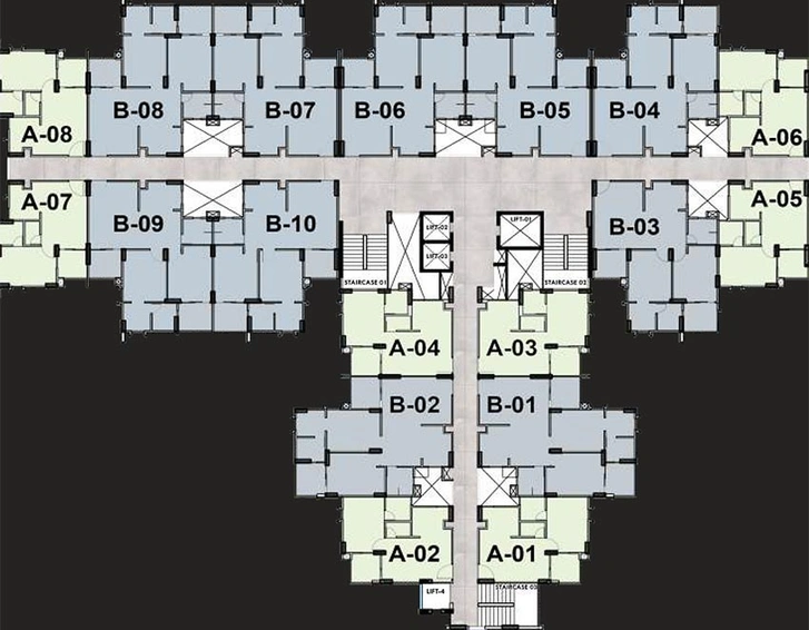 Floor Plan of Dragon Nottingham Homz in Kishan Path, Lucknow - Image 177772
