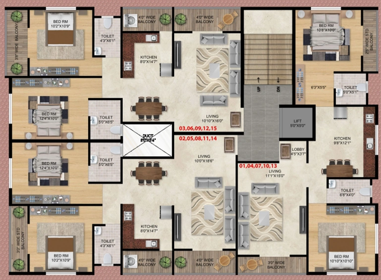 Floor Plan of Shanti Pride in Makhmalabad, Nashik - Image 108850