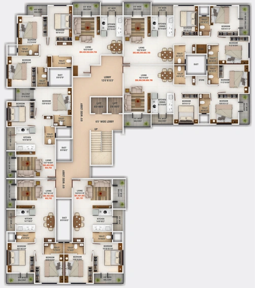 Floor Plan of Anup ABD Pride in Panchavati, Nashik - Image 109178