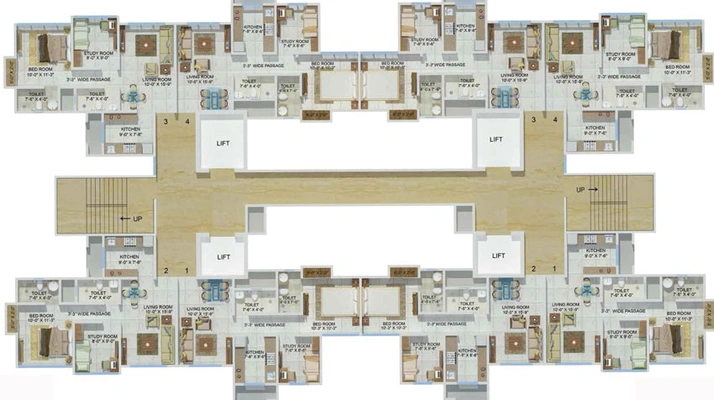 Floor Plan of Sheth Zuri in Thane West, Thane - Image 122664