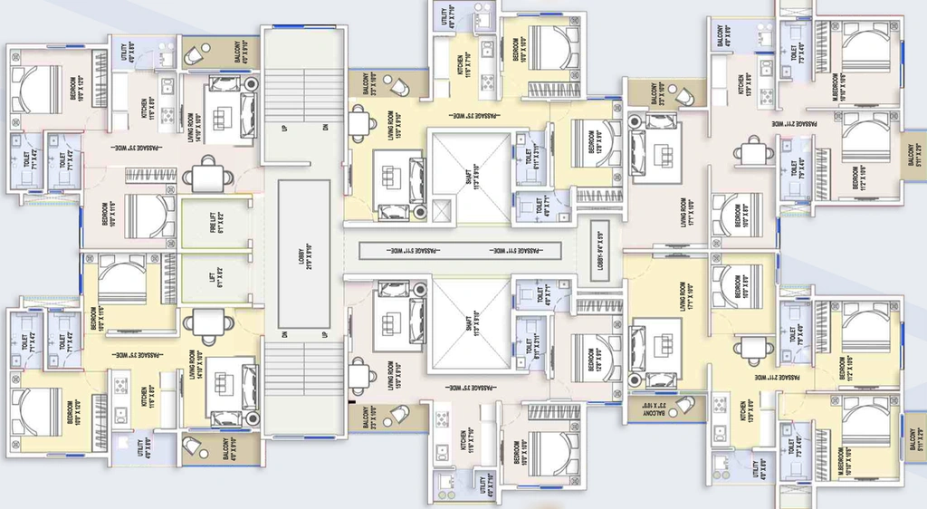 Floor Plan of Daksh Skyway in Gangapur Road, Nashik - Image 108918