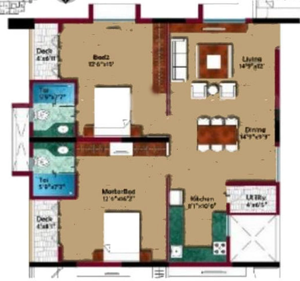 2 BHK Flat in Shriram Panorama Hills in Madhurawada, Visakhapatnam - Image 812783