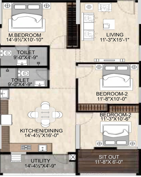3 BHK Flat in MVV GV The Grand in Madhurawada, Visakhapatnam - Image 809700