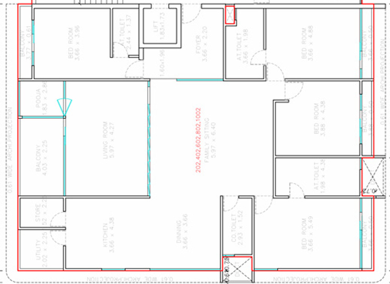 4 BHK Flat in JCB Kalyan 24 in Talsat, Vadodara - Image 733755