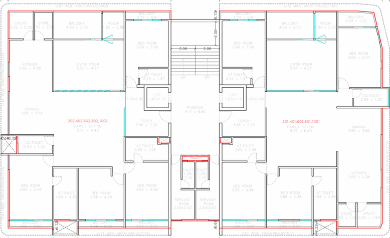 Floor Plan of JCB Kalyan 24 in Talsat, Vadodara - Image 110944