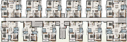 Floor Plan of Aakriti Cyan in Tellapur, Hyderabad - Image 110651