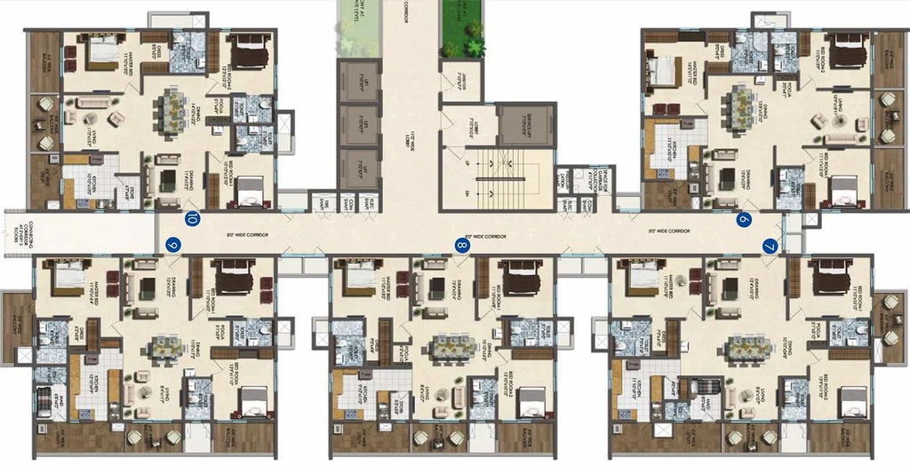 Floor Plan of Lansum Oxygen Towers in Seethammadhara, Visakhapatnam - Image 171093
