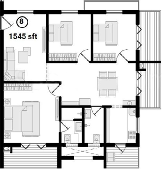 3 BHK Flat in Fame Horizon in Yendada, Visakhapatnam - Image 816804