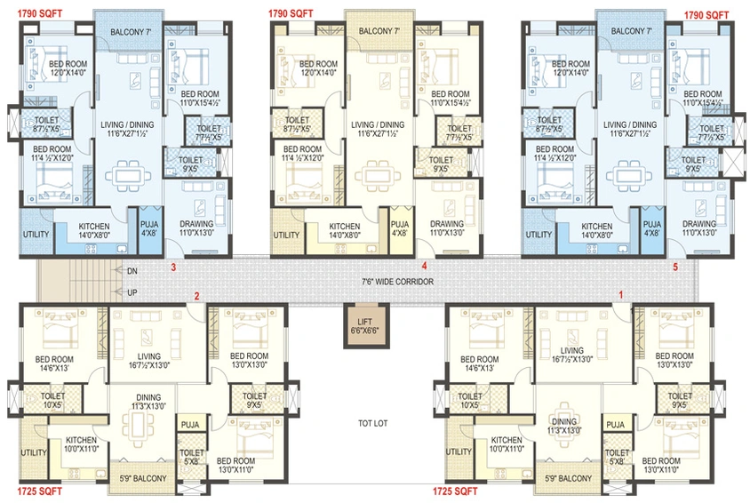 Floor Plan of MK Meadows in Rushikonda, Visakhapatnam - Image 167415
