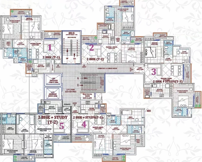 Floor Plan of Wealth The Florencia in Faizabad Road, Lucknow - Image 178594