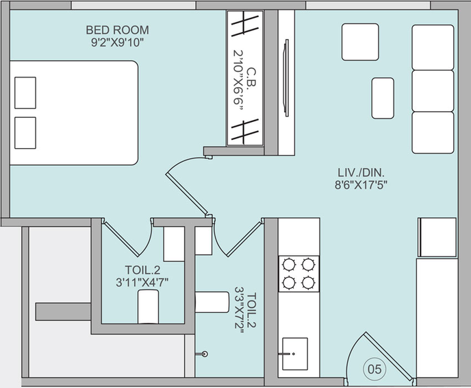1 BHK Flat in Marathon Ekveera in Mulund West, Mumbai - Image 455773
