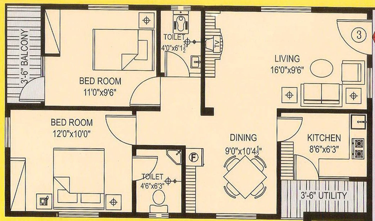 2 BHK Flat in Bhoomatha Sai Prashanth Nilayam in Madhurawada, Visakhapatnam - Image 816177