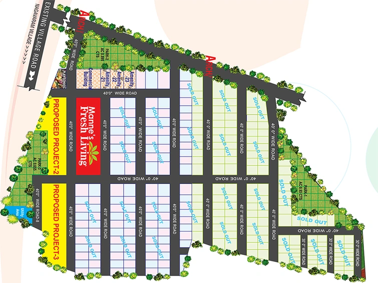 Master Plan of Manne Fresh Living in Atchutapuram, Visakhapatnam - Image 177717