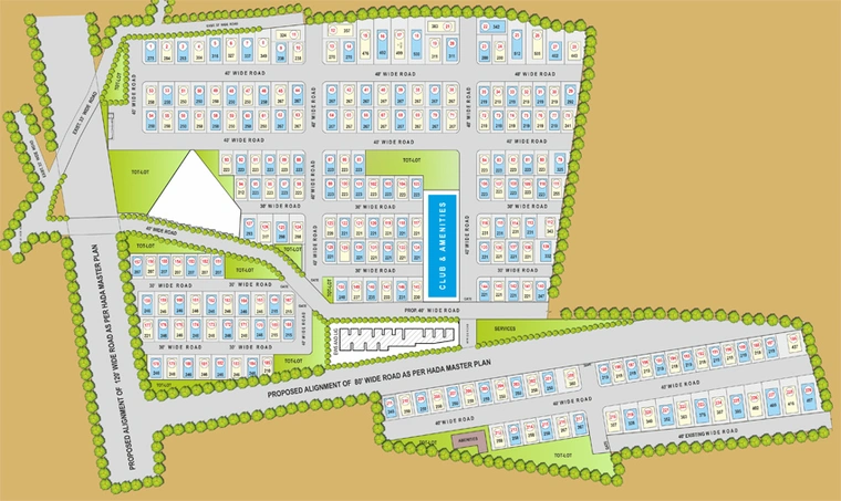 Master Plan of Trishala The Village in Shamshabad, Hyderabad - Image 110722