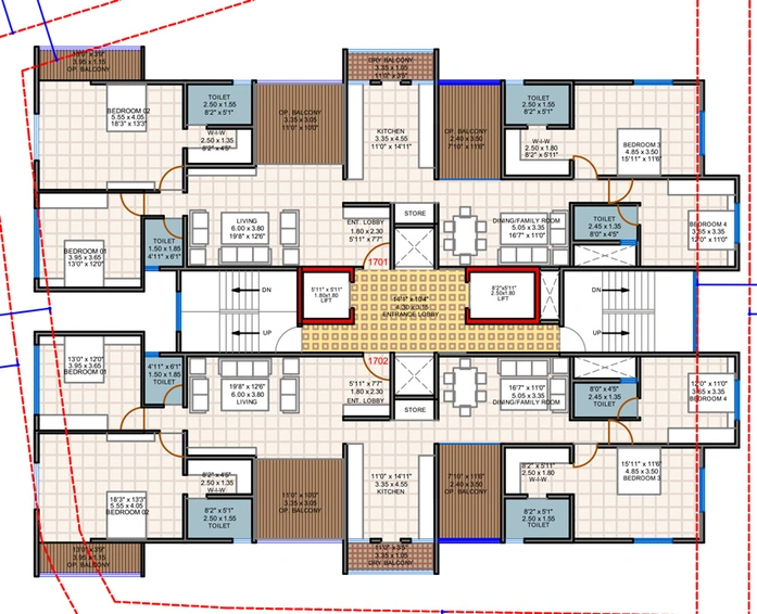 Floor Plan of Parth Eurus in Pashan Sus Road, Pune - Image 121469