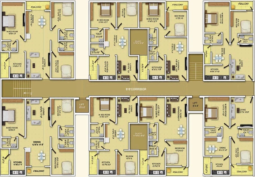 Floor Plan of Abhilash Anand Arcade in Madhurawada, Visakhapatnam - Image 177278