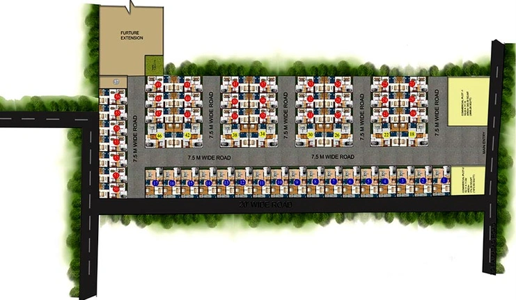 Master Plan of Grah Enclave Phase 3 in Faizabad Road, Lucknow - Image 171137